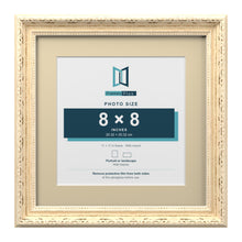 Louis Range Cream Picture, Photo & Poster Frame with Ivory Mount - 11x11" Frame for 8x8" Photo, Cream