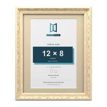 Louis Range Cream Picture, Photo & Poster Frame with Ivory Mount - 14x11" Frame for 12x8" Photo, Cream