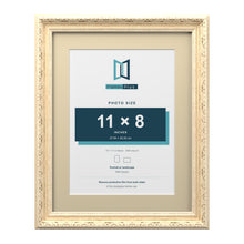 Louis Range Cream Picture, Photo & Poster Frame with Ivory Mount - 14x11" Frame for 11x8" Photo, Cream