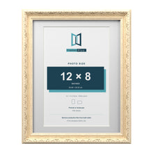 Louis Range Cream Picture, Photo & Poster Frame with White Mount - 14x11" Frame for 12x8" Photo, Cream