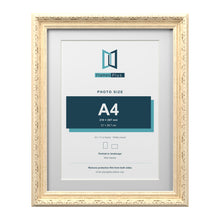 Louis Range Cream Picture, Photo & Poster Frame with White Mount - 14x11" Frame for A4 Photo, Cream