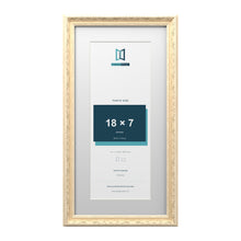 Louis Range Cream Picture, Photo & Poster Frame with White Mount - 22x11" Frame for 18x7" Photo, Cream