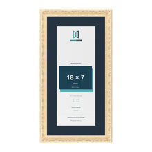 Louis Range Cream Picture, Photo & Poster Frame with Pacific Blue Mount - 22x11" Frame for 18x7" Photo, Cream