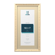 Louis Range Cream Picture, Photo & Poster Frame with Ivory Mount - 22x11" Frame for 18x7" Photo, Cream