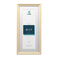 Louis Range Cream Picture, Photo & Poster Frame with White Mount - 25x11" Frame for 21x7" Photo, Cream