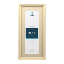 Louis Range Cream Picture, Photo & Poster Frame with Ivory Mount - 25x11" Frame for 21x7" Photo, Cream