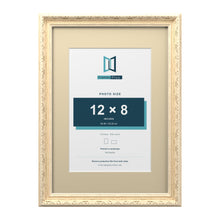 Louis Range Cream Picture, Photo & Poster Frame with Ivory Mount - A3 Frame for 12x8" Photo, Cream