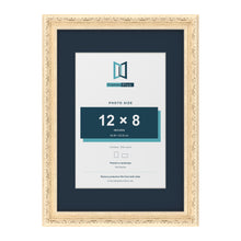 Louis Range Cream Picture, Photo & Poster Frame with Pacific Blue Mount - A3 Frame for 12x8" Photo, Cream