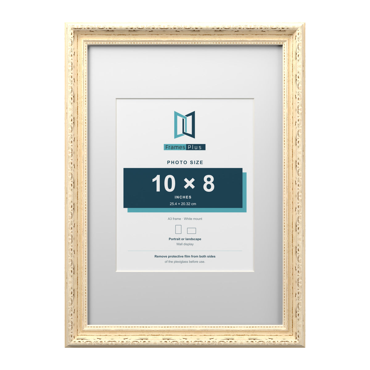 Louis Range Cream Picture, Photo & Poster Frame with White Mount - A3 Frame for 10x8" Photo, Cream