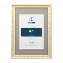 Louis Range Cream Picture, Photo & Poster Frame with Dawn Grey Mount - A3 Frame for A4 Photo, Cream