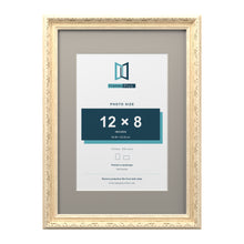 Louis Range Cream Picture, Photo & Poster Frame with Dawn Grey Mount - A3 Frame for 12x8" Photo, Cream