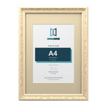 Louis Range Cream Picture, Photo & Poster Frame with Ivory Mount - A3 Frame for A4 Photo, Cream