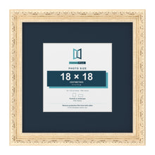 Louis Range Cream Picture, Photo & Poster Frame with Pacific Blue Mount - 30x30cm Frame for 18x18cm Photo, Cream