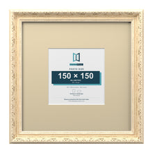 Louis Range Cream Picture, Photo & Poster Frame with Ivory Mount - 30x30cm Frame for 15x15cm Photo, Cream