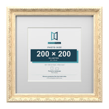 Louis Range Cream Picture, Photo & Poster Frame with White Mount - 30x30cm Frame for 20x20cm Photo, Cream