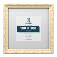 Louis Range Cream Picture, Photo & Poster Frame with White Mount - 30x30cm Frame for 18x18cm Photo, Cream