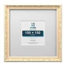 Louis Range Cream Picture, Photo & Poster Frame with White Mount - 30x30cm Frame for 15x15cm Photo, Cream