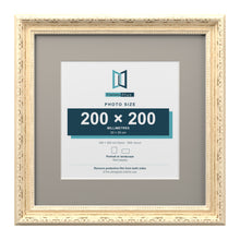 Louis Range Cream Picture, Photo & Poster Frame with Dawn Grey Mount - 30x30cm Frame for 20x20cm Photo, Cream