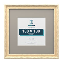 Louis Range Cream Picture, Photo & Poster Frame with Dawn Grey Mount - 30x30cm Frame for 18x18cm Photo, Cream