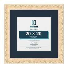 Louis Range Cream Picture, Photo & Poster Frame with Pacific Blue Mount - 30x30cm Frame for 20x20cm Photo, Cream