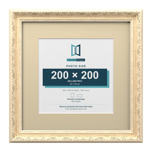 Louis Range Cream Picture, Photo & Poster Frame with Ivory Mount - 30x30cm Frame for 20x20cm Photo, Cream