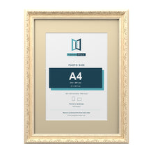 Louis Range Cream Picture, Photo & Poster Frame with Ivory Mount - 40x30cm Frame for A4 Photo, Cream