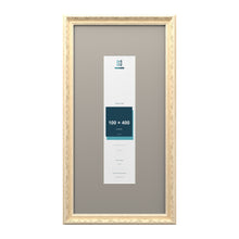 Louis Range Cream Picture, Photo & Poster Frame with Dawn Grey Mount - 60x30cm Frame for 40x10cm Photo, Cream