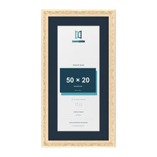 Louis Range Cream Picture, Photo & Poster Frame with Pacific Blue Mount - 60x30cm Frame for 50x20cm Photo, Cream