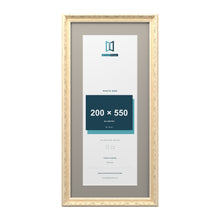 Louis Range Cream Picture, Photo & Poster Frame with Dawn Grey Mount - 65x30cm Frame for 55x20cm Photo, Cream