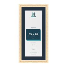 Louis Range Cream Picture, Photo & Poster Frame with Pacific Blue Mount - 65x30cm Frame for 55x20cm Photo, Cream