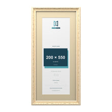 Louis Range Cream Picture, Photo & Poster Frame with Ivory Mount - 65x30cm Frame for 55x20cm Photo, Cream