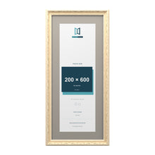 Louis Range Cream Picture, Photo & Poster Frame with Dawn Grey Mount - 70x30cm Frame for 60x20cm Photo, Cream