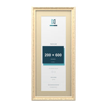 Louis Range Cream Picture, Photo & Poster Frame with Ivory Mount - 70x30cm Frame for 60x20cm Photo, Cream