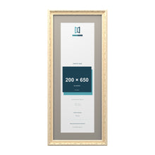 Louis Range Cream Picture, Photo & Poster Frame with Dawn Grey Mount - 75x30cm Frame for 65x20cm Photo, Cream
