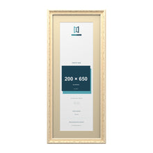 Louis Range Cream Picture, Photo & Poster Frame with Ivory Mount - 75x30cm Frame for 65x20cm Photo, Cream
