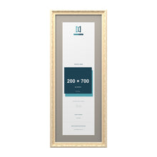 Louis Range Cream Picture, Photo & Poster Frame with Dawn Grey Mount - 80x30cm Frame for 70x20cm Photo, Cream
