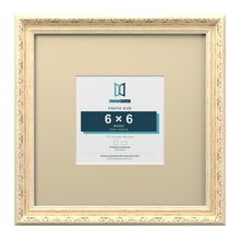 Louis Range Cream Picture, Photo & Poster Frame with Ivory Mount - 12x12" Frame for 6x6" Photo, Cream
