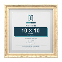 Louis Range Cream Picture, Photo & Poster Frame with White Mount - 12x12" Frame for 10x10" Photo, Cream