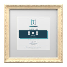 Louis Range Cream Picture, Photo & Poster Frame with White Mount - 12x12" Frame for 8x8" Photo, Cream