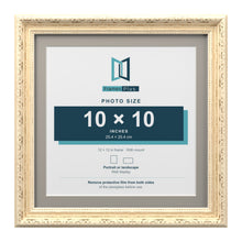 Louis Range Cream Picture, Photo & Poster Frame with Dawn Grey Mount - 12x12" Frame for 10x10" Photo, Cream