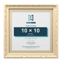 Louis Range Cream Picture, Photo & Poster Frame with Ivory Mount - 12x12" Frame for 10x10" Photo, Cream