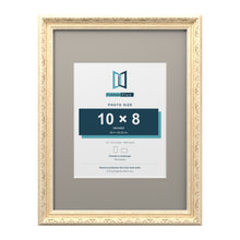Louis Range Cream Picture, Photo & Poster Frame with Dawn Grey Mount - 16x12" Frame for 10x8" Photo, Cream