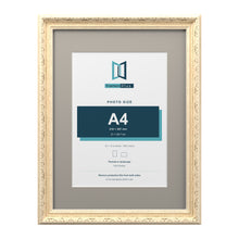 Louis Range Cream Picture, Photo & Poster Frame with Dawn Grey Mount - 16x12" Frame for A4 Photo, Cream
