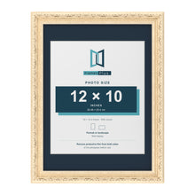 Louis Range Cream Picture, Photo & Poster Frame with Pacific Blue Mount - 16x12" Frame for 12x10" Photo, Cream