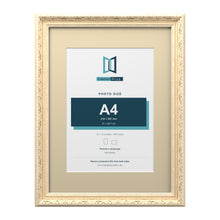 Louis Range Cream Picture, Photo & Poster Frame with Ivory Mount - 16x12" Frame for A4 Photo, Cream