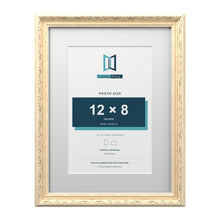 Louis Range Cream Picture, Photo & Poster Frame with White Mount - 16x12" Frame for 12x8" Photo, Cream
