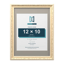 Louis Range Cream Picture, Photo & Poster Frame with Dawn Grey Mount - 16x12" Frame for 12x10" Photo, Cream