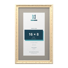 Louis Range Cream Picture, Photo & Poster Frame with Dawn Grey Mount - 20x12" Frame for 16x8" Photo, Cream