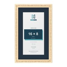 Louis Range Cream Picture, Photo & Poster Frame with Pacific Blue Mount - 20x12" Frame for 16x8" Photo, Cream