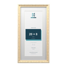 Louis Range Cream Picture, Photo & Poster Frame with White Mount - 24x12" Frame for 20x8" Photo, Cream